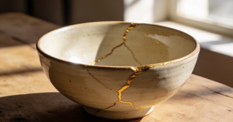Kintsugi filozofia: japońska sztuka naprawy wnętrz złotem w praktyce
